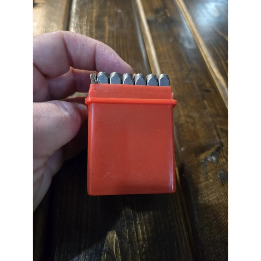 QTY 36 Metal Letter Punch Assembly for Leather, Wood, Plastic w/ Case